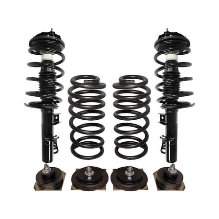Front and Rear Air Spring to Coil Spring Conversion Kit - Compatible with 1995 - 2002 Lincoln Continental 1996 1997 1998 1999 2000 2001
