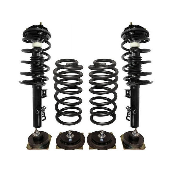Front and Rear Air Spring to Coil Spring Conversion Kit - Compatible with 1995 - 2002 Lincoln Continental 1996 1997 1998 1999 2000 2001