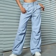 thumbnail image 5 of Soki Jeans Taille Haute pour Femmes, Pantalon en Denim Ample à Jambe Grand, Jeans Amples, 5 of 5