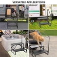 thumbnail image 7 of Forcecar Black M, 40"x 20", Metal RV Steps, Portable with Handrail, Anti-slip Pedals, 7 of 7