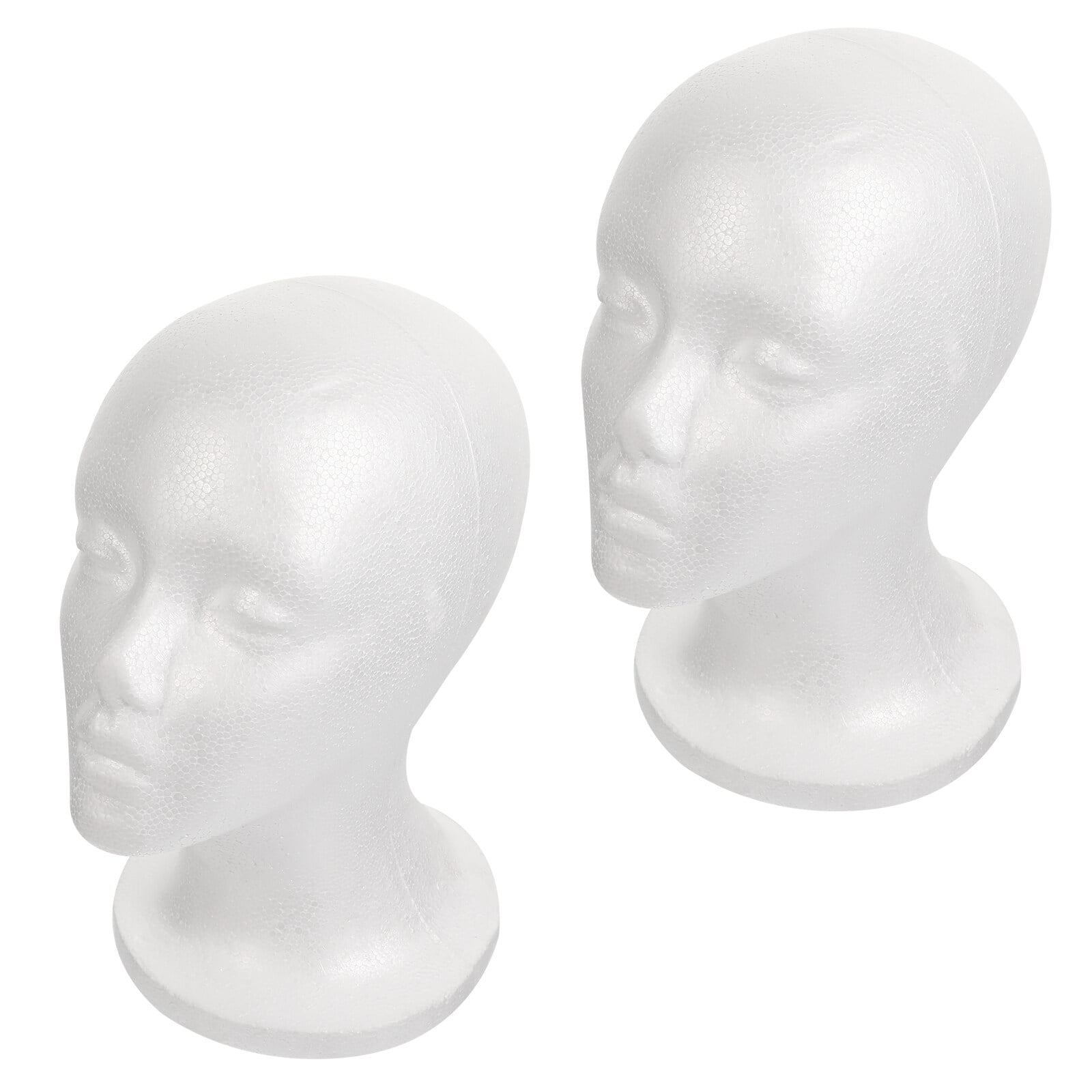 NUOLUX 2pcs Froth Female Mannequin Head Wigs Glasses Display