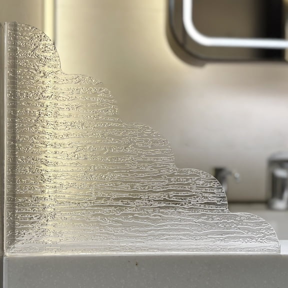 Bathroom Splash Guard Kit, 9.1 x 11.5 inches, Self-Adhesive Waterproof Corner Guards with Silicone Base, 2-Pack