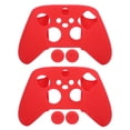thumbnail image 1 of 2 uds., protección antideslizante para consola de juegos de silicona, mango de mando para Xbox Series SX (rojo), 1 of 8