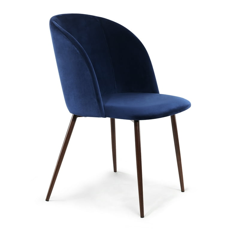 Edgemod Kantwell Velvet Dining Chair in Space Blue Set of 2