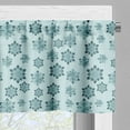 thumbnail image 5 of Ambesonne Teal Valance & Curtain, Ornate Winter Snowflakes, 55"x24", Pale Blue Teal Grey, 5 of 6