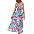 thumbnail image 2 of Fankiway Mode Femmes Été Imprimé Camisole Sans Manches Col en V Dos Nu Robe Décontractée Robes de Plage Grande Taille Robes pour Femmes, 2 of 5