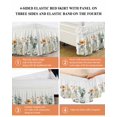 thumbnail image 6 of Spring Floral Wrap Around Bed Skirts for King Bed 18" Drop, Bed Skirt with Adjustable Elastic Belt Dust Ruffle Bed Valance for Bedroom Hotel Luxury Eucalyptus Leaf Summer Botanical Bed Frame Cover, 6 of 7