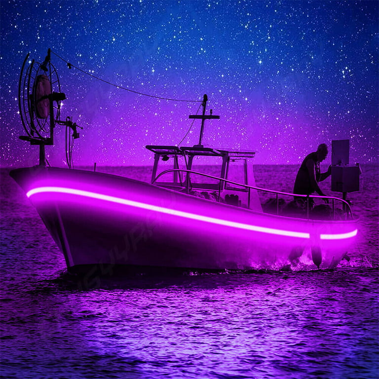 16ft 5M UV/Purple LED Strip Black Light Night Fishing Ultraviolet Boat Black PCB