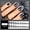 DY1737-B7 Dark Crocodile Pattern [Jelly Glue], variant on European and American hot-selling crocodile pattern European square manicure, dark nail patch advanced sense, simple wearing nail piece