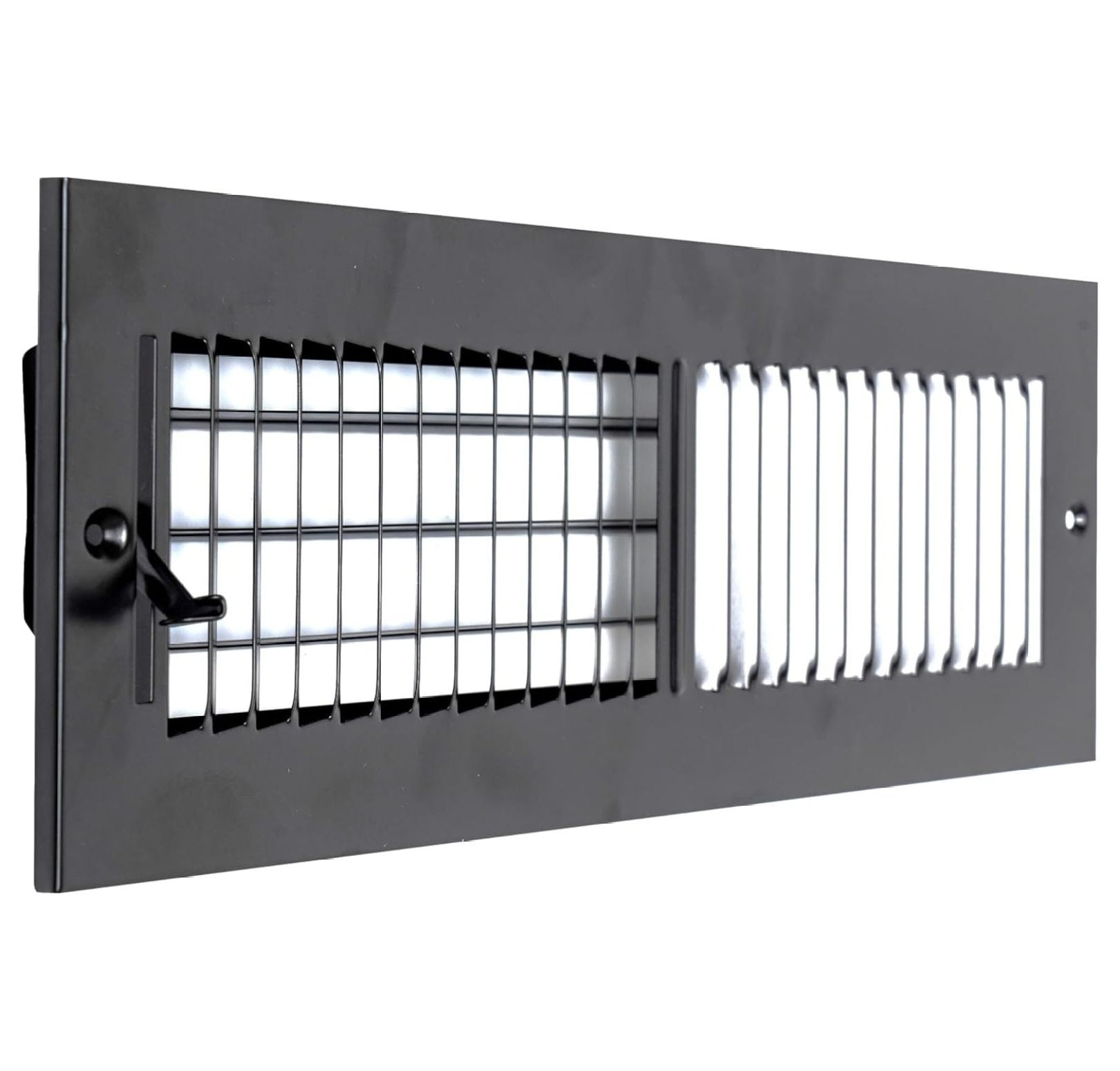 [3 Pack] Fits 14x4 Duct Opening 2 Way Steel Air Supply Diffuser by | Register Vent Cover Grill for Sidewall and Ceiling | Black | Out. Dim.: 15.75" X 5.75"