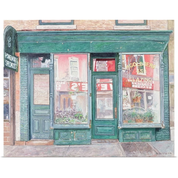 Great BIG Canvas | Rolled Anthony Butera Poster Print entitled M. Goldberg Glazing, Court St. Brooklyn, New York, 1994