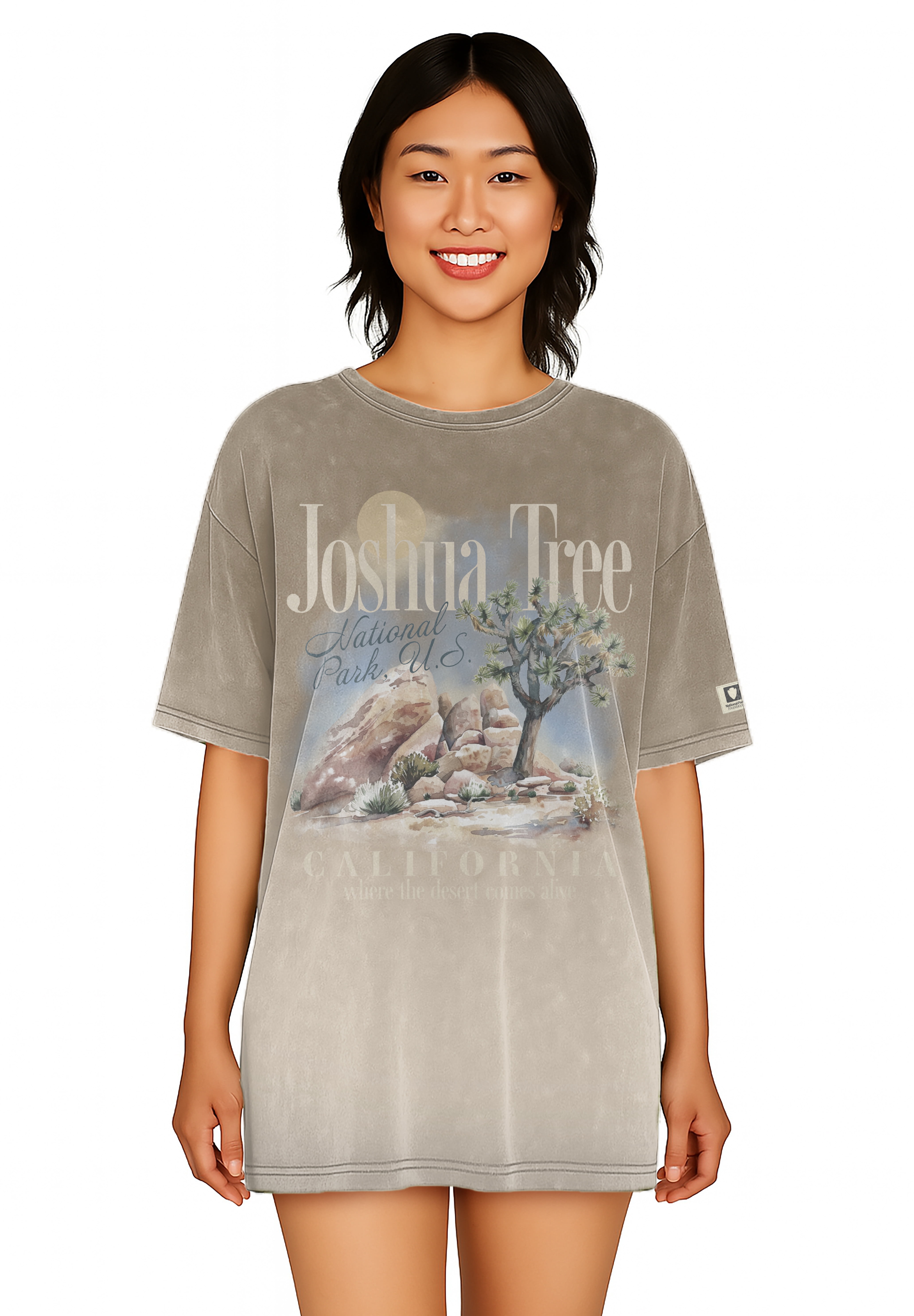 Joshua Tree Women's Oversized Sleep Shirt, Sizes XS-3X