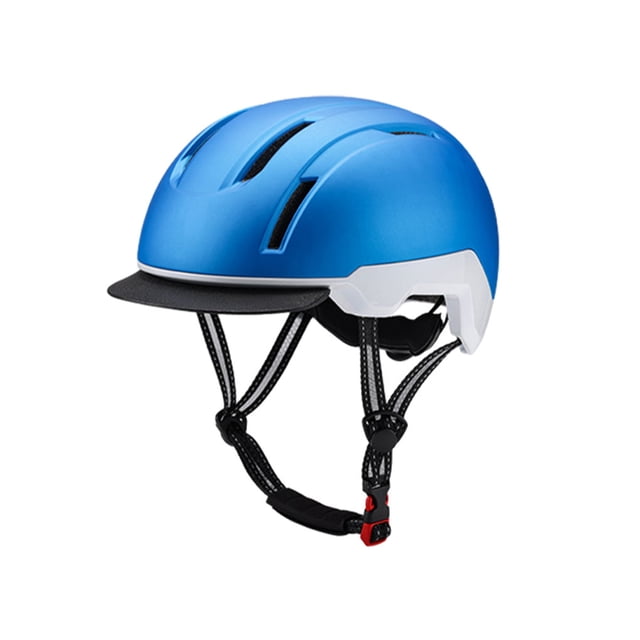 Wosthever Casco de bicicleta de amplia aplicación M, adecuado para montar en bicicleta, actividades al aire libre, cascos de ciclismo Ciclismo azul y blanco METRO【55-58CM】