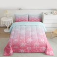 thumbnail image 2 of Homewish Xmas Snowflake Bedding Comforter Set 2pcs for Kids Boys Girls,Gradient Ombre Twin Comforter Sets Microfiber,Merry Christmas Breathable Bedding Set,Breathable Home Decor,Reversible, 2 of 8
