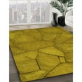 thumbnail image 3 of Ahgly Company Machine Washable Indoor Round Transitional Yellow Area Rugs, 8' Round, 3 of 7