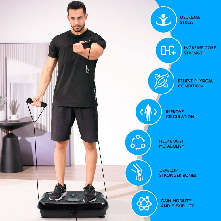 Hlthair Vibration Plate Exercise Machine for Lymphatic Drainage Full Body Workout Fitness Platform with Bluetooth and Lights, Workout Equipment - Walmart.com Hlthair Vibration Plate Exercise Machine for Lymphatic Drainage Full Body Workout Fitness Platform with Bluetooth and Lights, Workout Equipment - Walmart.com