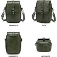 thumbnail image 4 of Bolso bandolera retro para teléfono móvil para mujer (verde), bolso bandolera pequeño, bolso de hombro, cartera, 2 bolsillos principales, 4 of 5