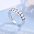thumbnail image 5 of Black and White Checkerboard Ring Adjustable Open Ring Birthday, Wedding, Fits Sizes 5-11, 5 of 5