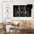 thumbnail image 4 of Elephant Stock Yellow Eyed Owl Wall Art - Horizontal Multi Panel Canvas - Living Room Wall Decor - Animal Multi Panel - Black And Gray Decor - 23" x 14", 4 of 4