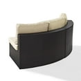 thumbnail image 5 of Crosley Catalina Wicker Patio Round Sectional Sofa with Sand Cushions, 5 of 9