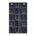thumbnail image 1 of Oakland Hanging Pocket Organizer, Repetitive Modern and Graphic Lettering Layout, Printed Polyester Storage Bag with Pockets, 21" x 31", Dark Purple Khaki, 1 of 2