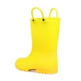 thumbnail image 4 of Kushyshoo Kids Rain Boots for Girls Boys Waterproof Rain Shoes with Easy On Handless Yellow Solid Boots Size 1, 4 of 8