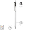thumbnail image 3 of uniball One Retractable Gel Pens, Medium Point, 0.7mm, Assorted Primary Ink Colors, 4 Count, 3 of 6