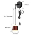 thumbnail image 3 of FSLiving Touch Dimmer Accent Downlight 3000K Dome Decorative Wall Light, UL Plug-in Cord Dimmable 7W COB LED Bedside Lamp Wall Lantern Wine Red Wall Sconce for Bathroom Bedroom Living Room, 3 of 7