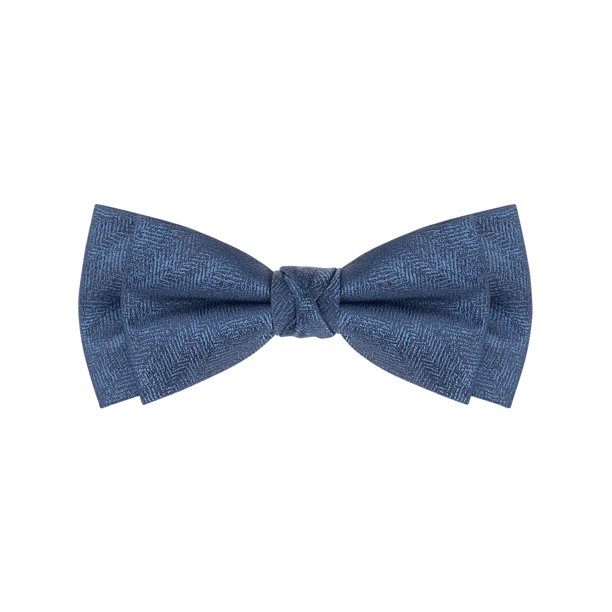 CORBATA DE LAZO PREATADA AJUSTABLE DE JACQUARD PARA HOMBRES INSPIRADOS CHIC PARA BODAS ELEGANTES AZUL MARINO