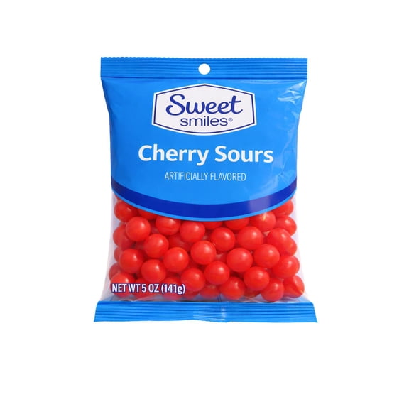 Sweet Smiles Cherry Sours Candy, 5 oz Bag
