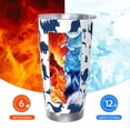 thumbnail image 5 of KLL Cute Cartoon Dinosaurs Print 40oz Stainless Steel Insulated Car Cup with Spillproof Lid - Keep Your Drink Hot or Cold on the Go-Without Straw, 5 of 8