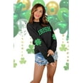 thumbnail image 4 of VILOVE Women St. Patrick's Day Sweatshirts Lucky Clover Sweatshirts Irish Shamrock Pullover Long Sleeve Graphic Tops, 4 of 5