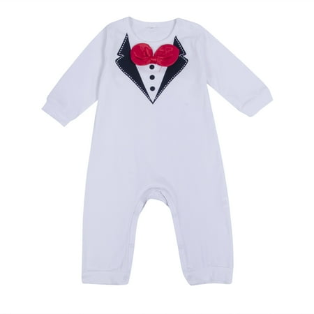

Infant Baby Boys Gentleman Formal Suit Romper Jumpsuit Bodysuit Toddler Clothes Outfit