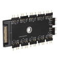 thumbnail image 2 of Concentrador divisor de 11 vías, extensor de interfaz ARGB de 3 pines, accesorios para dispositivos de control de LED RGB, interfaz SATA de 5 V, 2 of 14