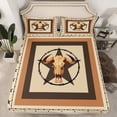 thumbnail image 2 of Erosebridal Tribal Aztec Full Sheet Sets, Rustic Cow Bedding Full Size, Texas Stars Decor, 2 of 7