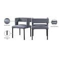 thumbnail image 4 of Meridian Furniture Caleb Gray Velvet Dining Chair (Set of 2), 4 of 5