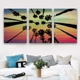 thumbnail image 3 of wall26 3 Panel Canvas Wall Art The Palm Trees Pictures Home Wall Decorations for Bedroom Living Room Paintings Canvas Prints Framed - 24"x36" x 3 Panels, 3 of 4