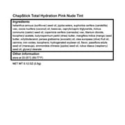 ChapStick Total Hydration Moisture + Tint Pink Nude Tinted Lip Balm Tube, 0.12 Oz