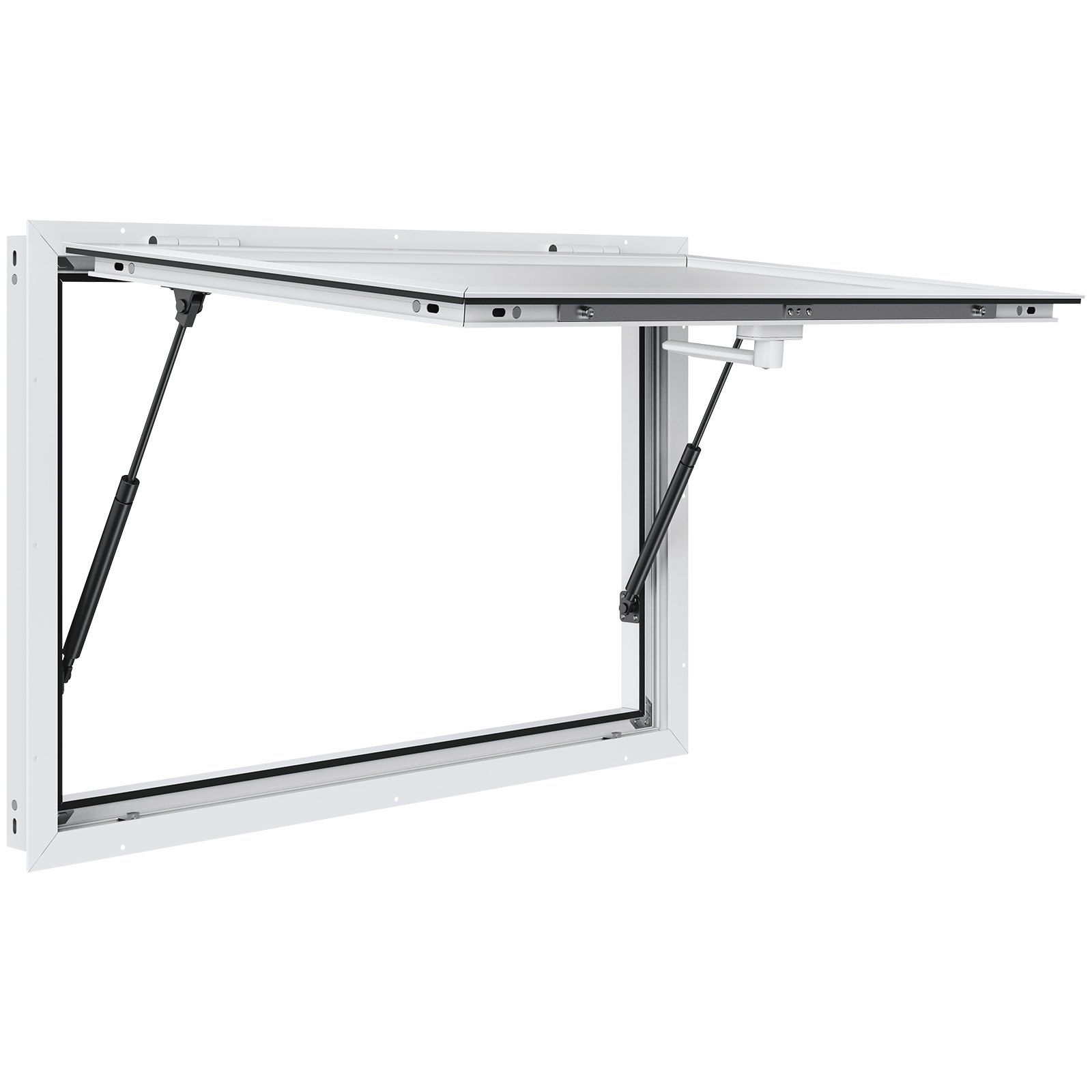 Food Truck Window 36x24", Aluminum Alloy Concession Serving Window, 85° Opening, Awning, Drag Hook - Food Trucks & Trailers