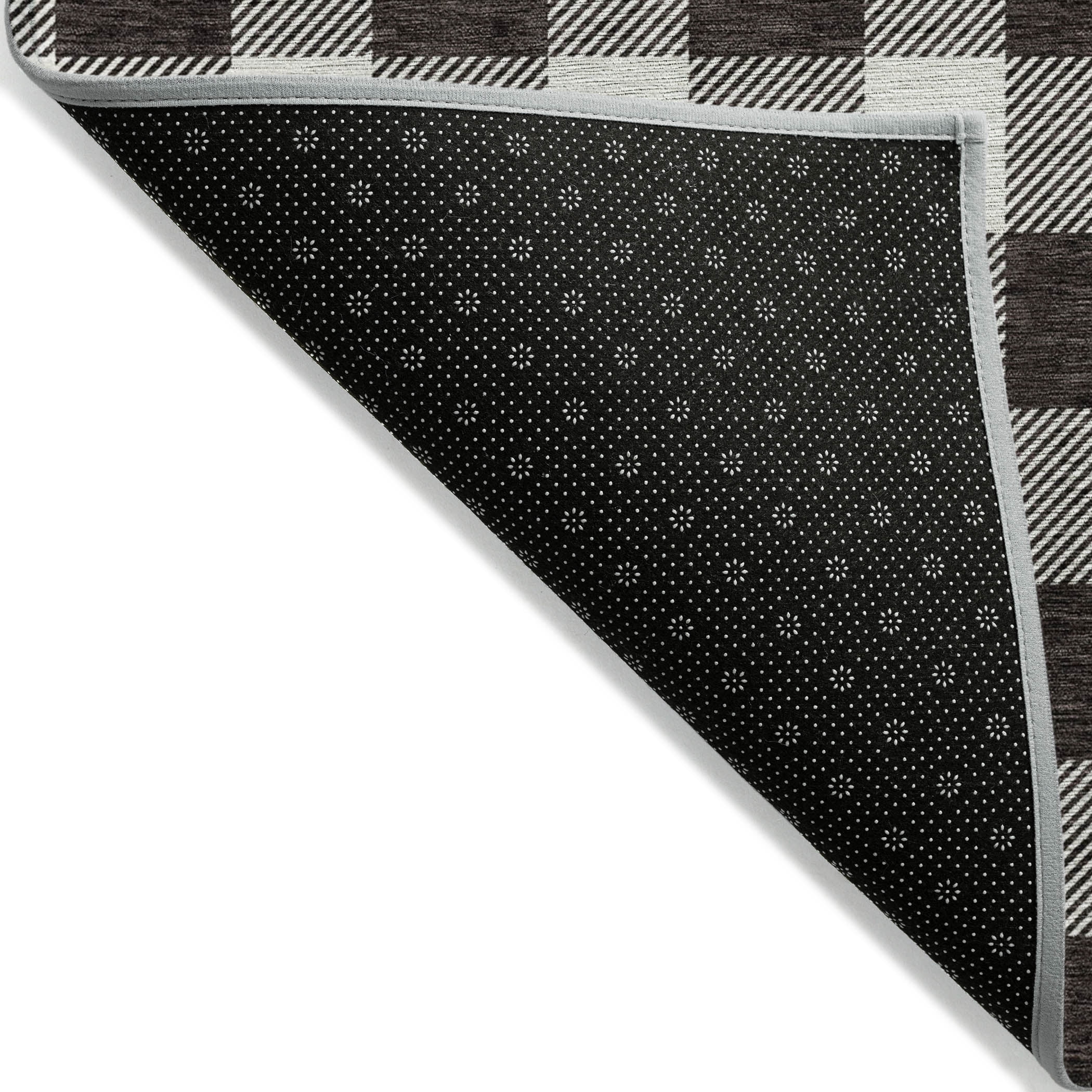 Addison Rugs Chantille Indoor/Outdoor Transitional Plaid Black Washable Rectangle Rug, 2'6" x 3'10"