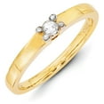 thumbnail image 2 of 14K Yellow Gold Ring Band Mother's & Family Semi Mount Diamond center Stone Mounting 4 mm, Size 8, 2 of 3