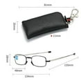 thumbnail image 3 of Gafas de lectura plegables, telescópicas y antiazules para personas mayores, unisex, con estuche s202412244598, 3 of 5