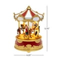 thumbnail image 3 of Mr. Christmas 5 in. Animated & Musical Novelty Carousel, 8 Songs, 5 LED Light Settings, 3 of 6