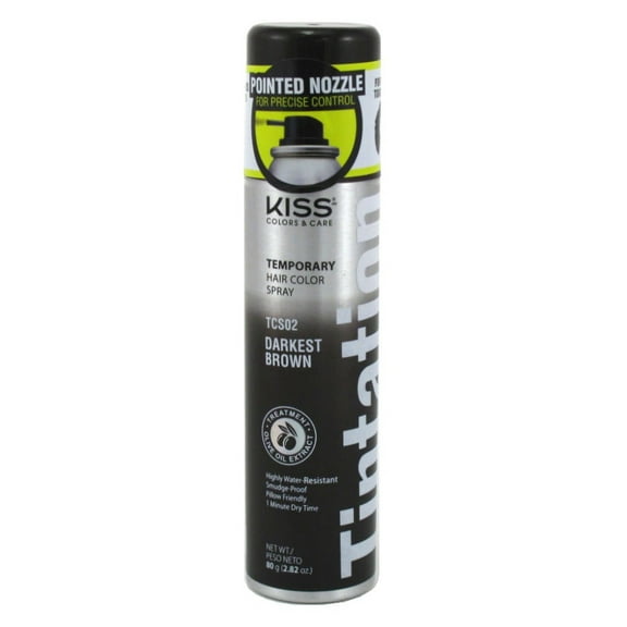 Kiss Tintation Temporary Color Spray Darkest Brown 2.82oz (Pack of 3)