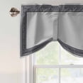 thumbnail image 4 of Black Retro Greek Key Tie Up Valance Curtains for Windows, Kitchen Curtains Window Treatments, Gray Greece Ancient Farmhouse Geo Short Window Shades Valances for Bedroom Bathroom Cafe 42"x18", 4 of 8