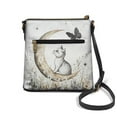 thumbnail image 2 of LedBack Cat with Moon Print Women Leather Crossbody Bags Hobo Bag Sling Shoulder Handbag with Adjustable Strap, Portable Messenger Bag Satchel Purse Medium Size for Travel Shopping, White, 2 of 7