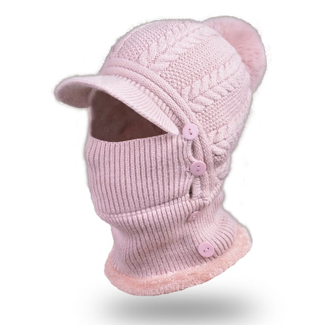 Winter Women Knitted Pullover Warmth Ear Protection Wool Sweater Hat Hat