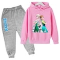 thumbnail image 3 of Conjunto de chándal de Disney Frozen para niñas, sudaderas y pantalones con capucha de Frozen Elsa, ropa deportiva para niños, traje deportivo de moda, 3 of 5