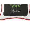 thumbnail image 4 of Christmas Mistletoe Alphabet 100% Cotton Printed Mini Accent Pillow 8" x 8", 4 of 5