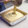 thumbnail image 7 of 8 Inch Square Baking Pan, Square Cake Brownie Pan Stainless Steel for Wedding Christmas Party, Healthy & Non Toxic, Sturdy & Brushed Surface, Dishwasher Safe, 7 of 7